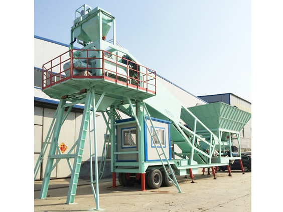 YHZS75 Mobile Concrete Mixing Plant Delivering To England