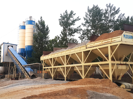 HZS60 Running As Commercial Concrete Factory In Shandong, China