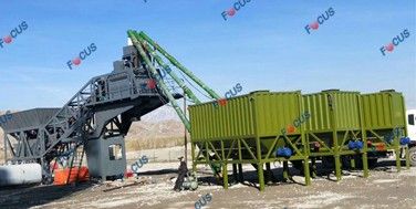 Concrete Batching Plant with Horizontal Cement Silos
